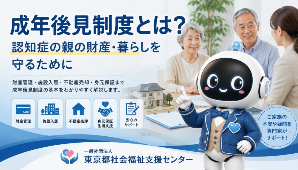 成年後見制度とは何かを認知症の親の財産管理や老人ホーム入居とともに解説
