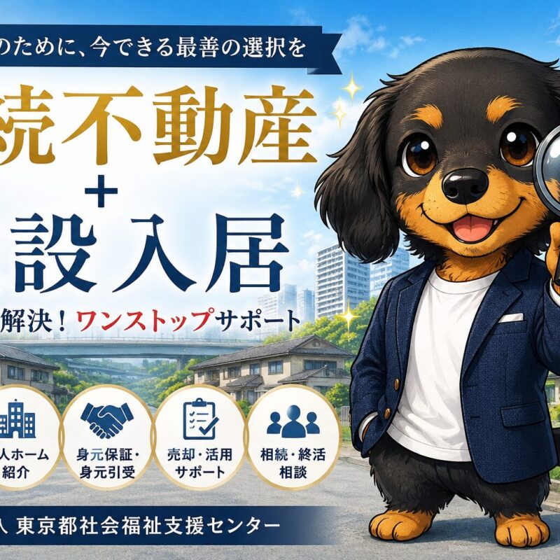 相続した実家と老人ホーム入居について相談する高齢者と家族のイメージ
